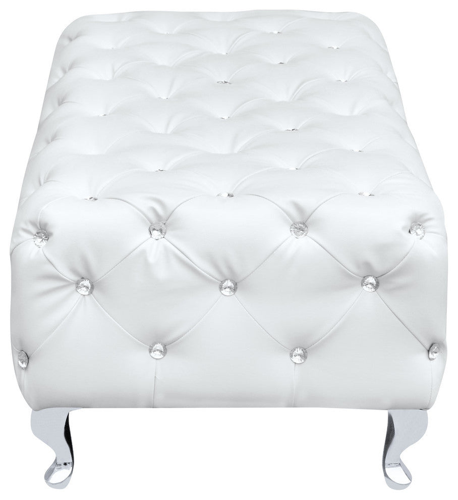 Modern Classics Tufted Bench, White