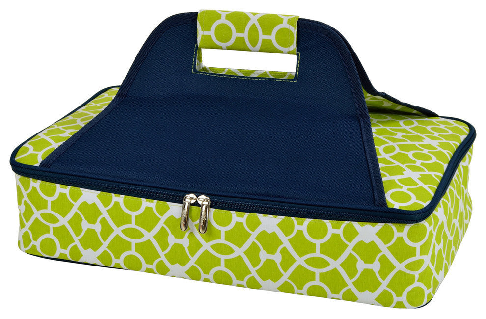Insulated Casserole Carrier, Trellis Green