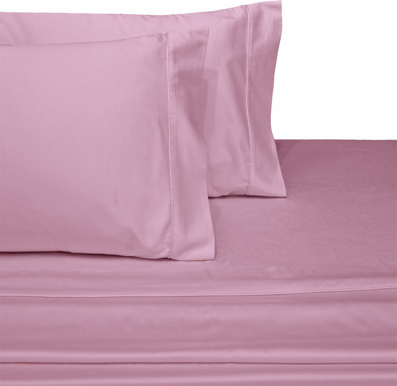 100% Cotton Solid Sheet Set, 300 Thread Count, Lilac, California King