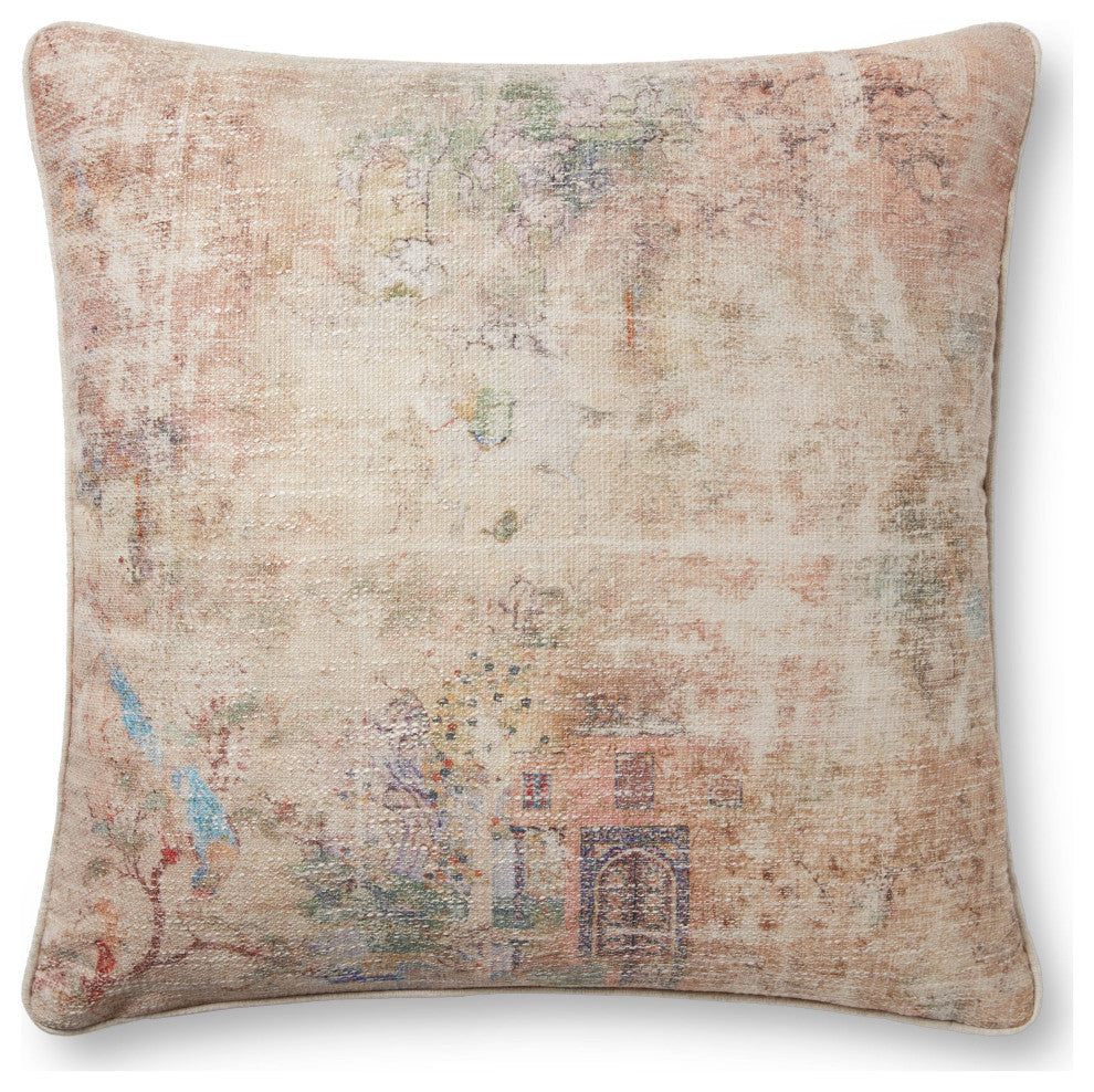Loloi PLL0011 Beige / Multi 22" x 22" Cover w/Poly Pillow