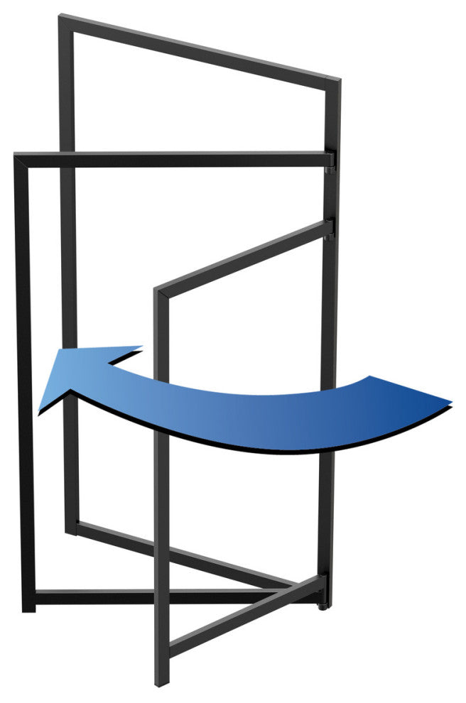 Floor Towel Holder 2 Fold, Matte Black