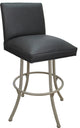 Swivel Metal Counter, Bar or Extra Tall Stool - Sommerville on Noam Base, Gray Vinyl - Beige, 26"