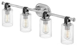 Hinkley Halstead Large Four Light Vanity, Chrome
