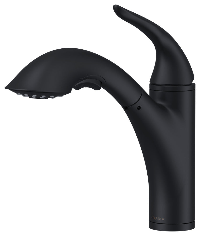 Antioch Single Handle Pull-Out Kitchen Faucet Chrome, Satin Black