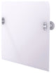 Frameless Arched Top Beveled Edge Tilt Mirror, Matte White