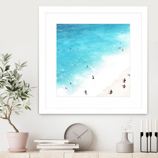 "A day at the beach" Matted and Framed, 36"  x 36"