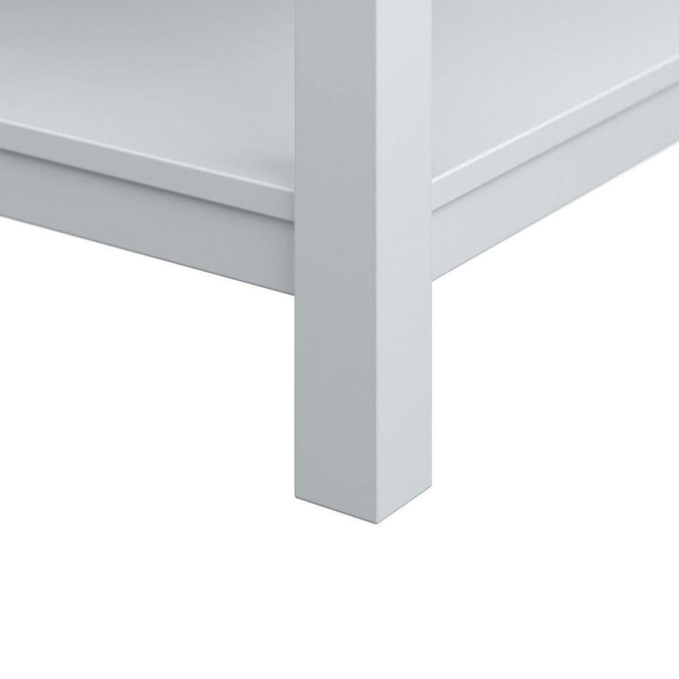 Affinity Bathroom Vanity With Carrara Marble Countertop, White, 49 in