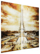 "Eiffel Tower" Frameless Free Floating Tempered Glass Panel Graphic Wall Art Set