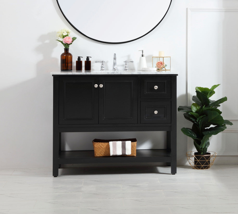 Matilda 42" Single Bathroom Vanity Set, Black