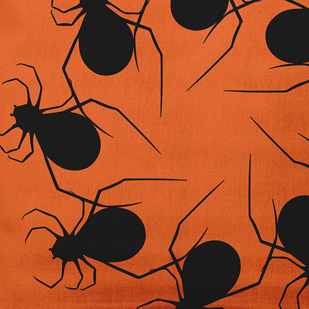 20" x 20" Spider Wreath Indoor/Outdoor Polyester Throw Pillow, Dusty Orange