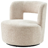 Jazzlyn Fabric Swivel Accent Chair, Grenada Cream