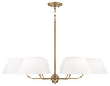 Capital Lighting 450461 Welsley 6 Light 36"W Chandelier - Aged Brass