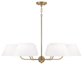 Capital Lighting 450461 Welsley 6 Light 36"W Chandelier - Aged Brass