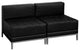 Hercules Imagination Series Black Leather Lounge Set, 2 Pieces