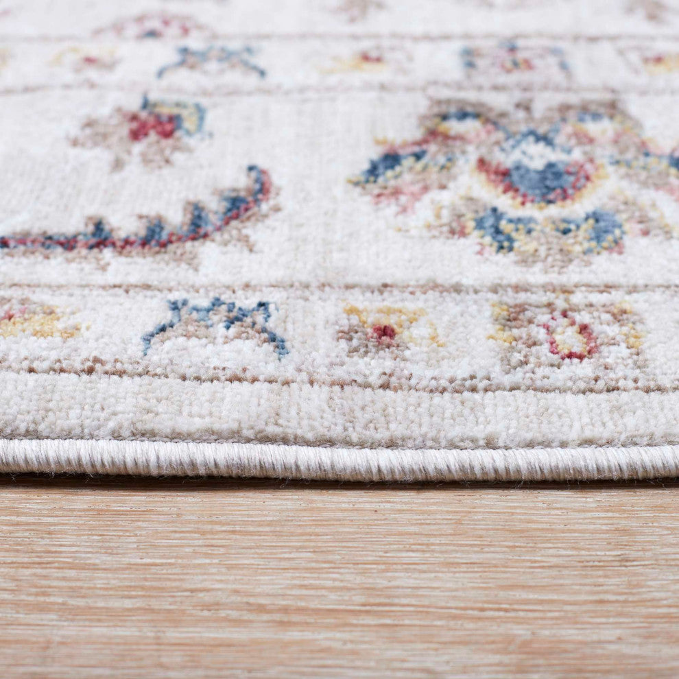 Heirloom Sarouk Area Rug, Multi, 5'3" Round