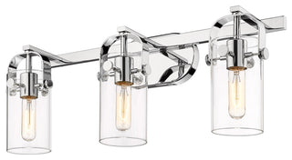 Innovations 423-3W-PC-4CL-LED Pilaster 3 Light Vanity Light, Polished Nickel