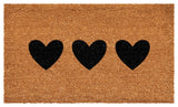 Calloway Mills Trio Hearts Doormat, 36x72
