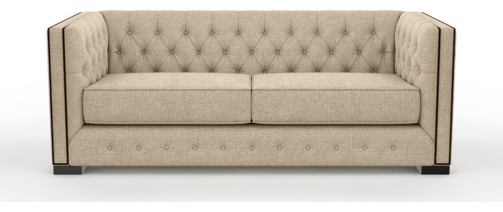 Nativa Interiors Mirel 80" Sofa, Flax, Classic Depth