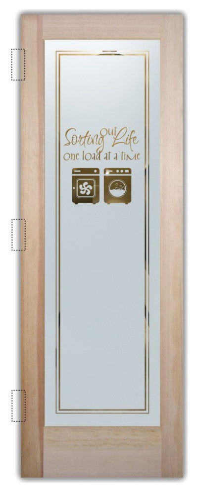 Laundry Door - Sorting Out Life Washer Dryer - Douglas Fir (stain grade) -...