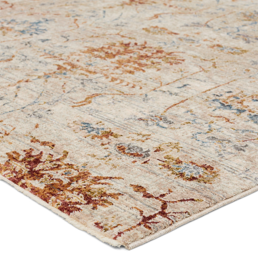 Jaipur Living Ozella Trellis Taupe/ Red Area Rug 9'3"X13'3"