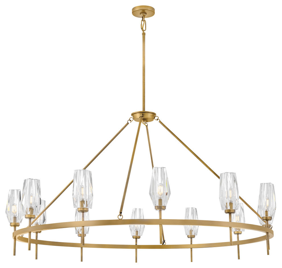 Hinkley Ana Extra Large Single Tier Chandelier, Heritage Brass