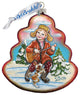 Hand Painted Dancing Boy Tree Glass Scenic Ornament