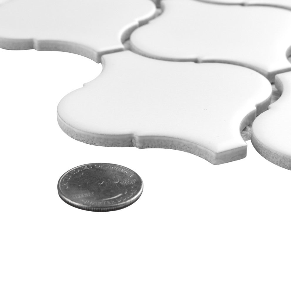 Metro Lantern Matte White Porcelain Floor and Wall Tile