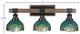 Tacoma 3-Light Bath Bar, Turquoise Cypress Art