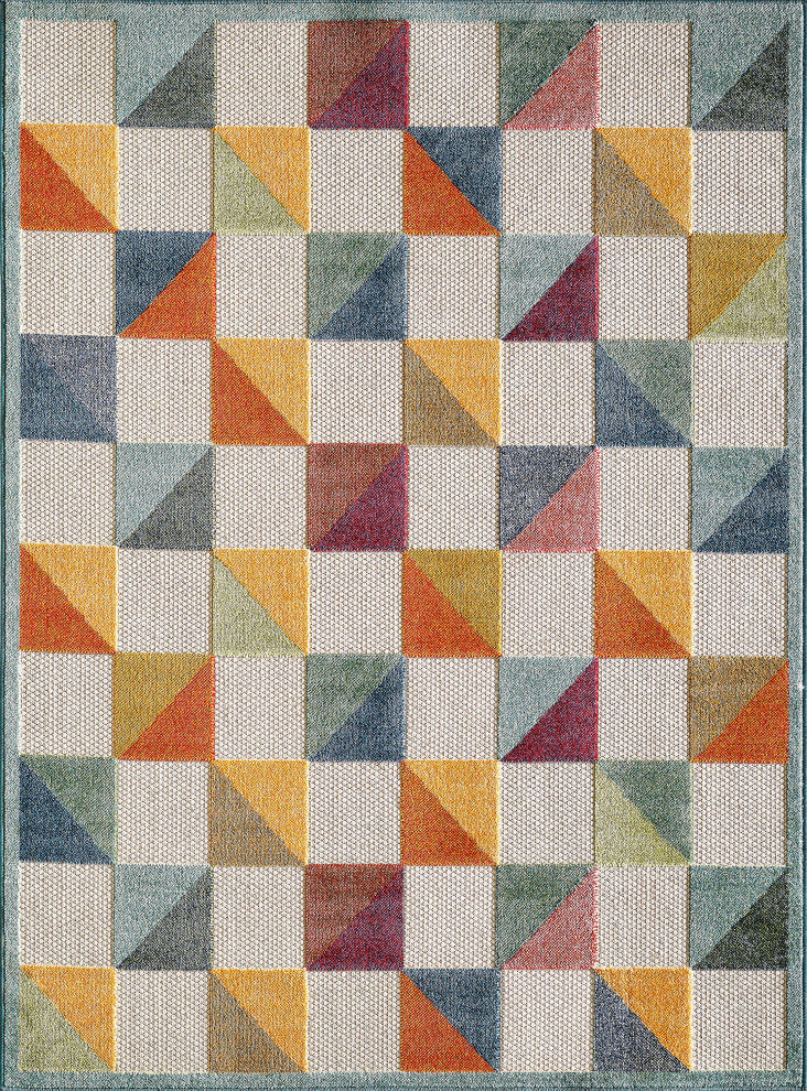 KAS Calla 6930 Ivory/Multi Scope Area Rug, 6'7"x9'
