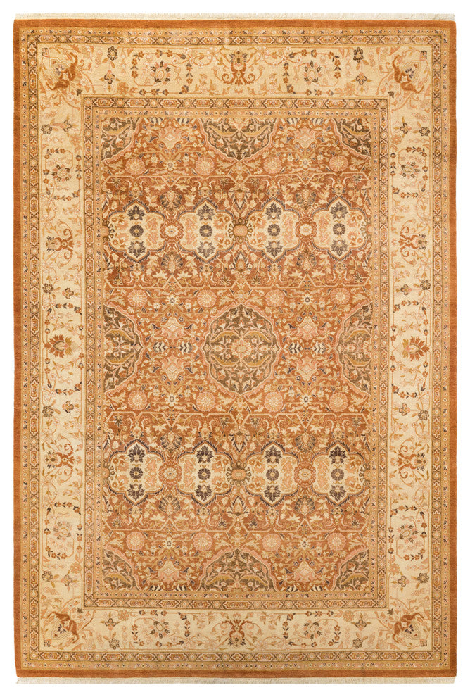 Jocelyn, One-of-a-Kind Hand-Knotted Area Rug Brown, 6'2"x9'1"
