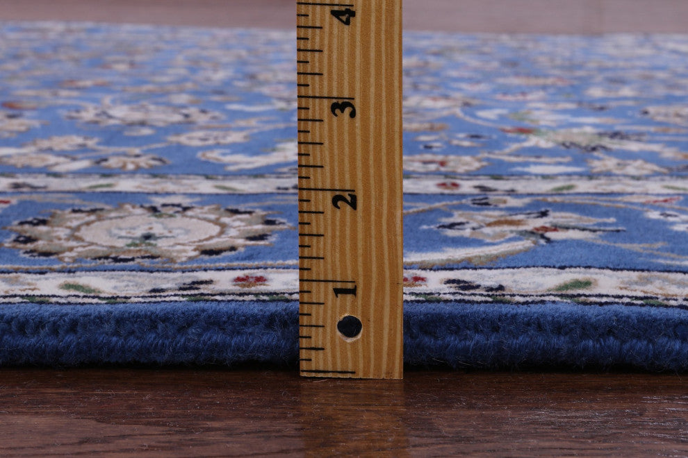 5' 0" X 7' 0" Persian Nain Wool and Silk Hand Knotted Rug Q11650