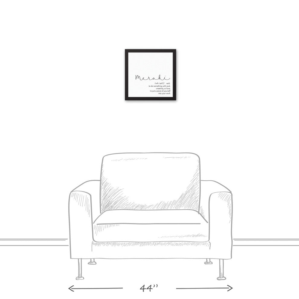 Meraki 12x12 Black Framed Canvas