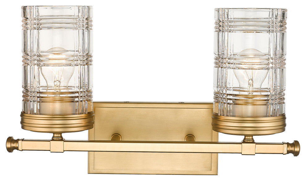 Zlite 344-2V-HG 2-Light Vanity, Clear