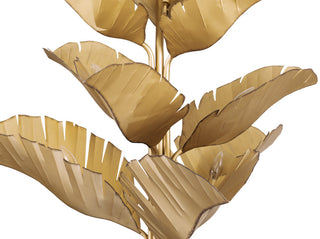Banana Leaf 9-Lt Chandelier - Gold