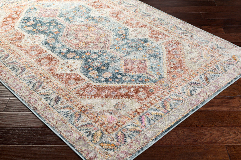 New Mexico NWM-2308 Rustic Rust/Blue 7'10"x10'3" Area Rug