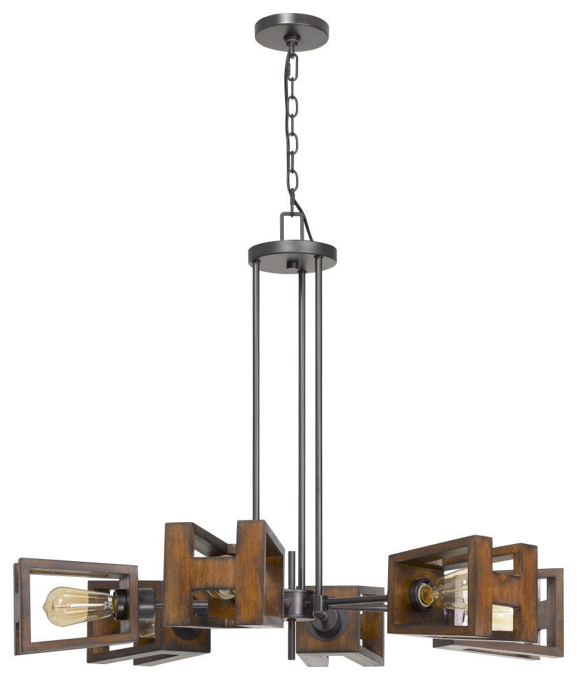 Metal and Wood Fixture, Fx-3739-6