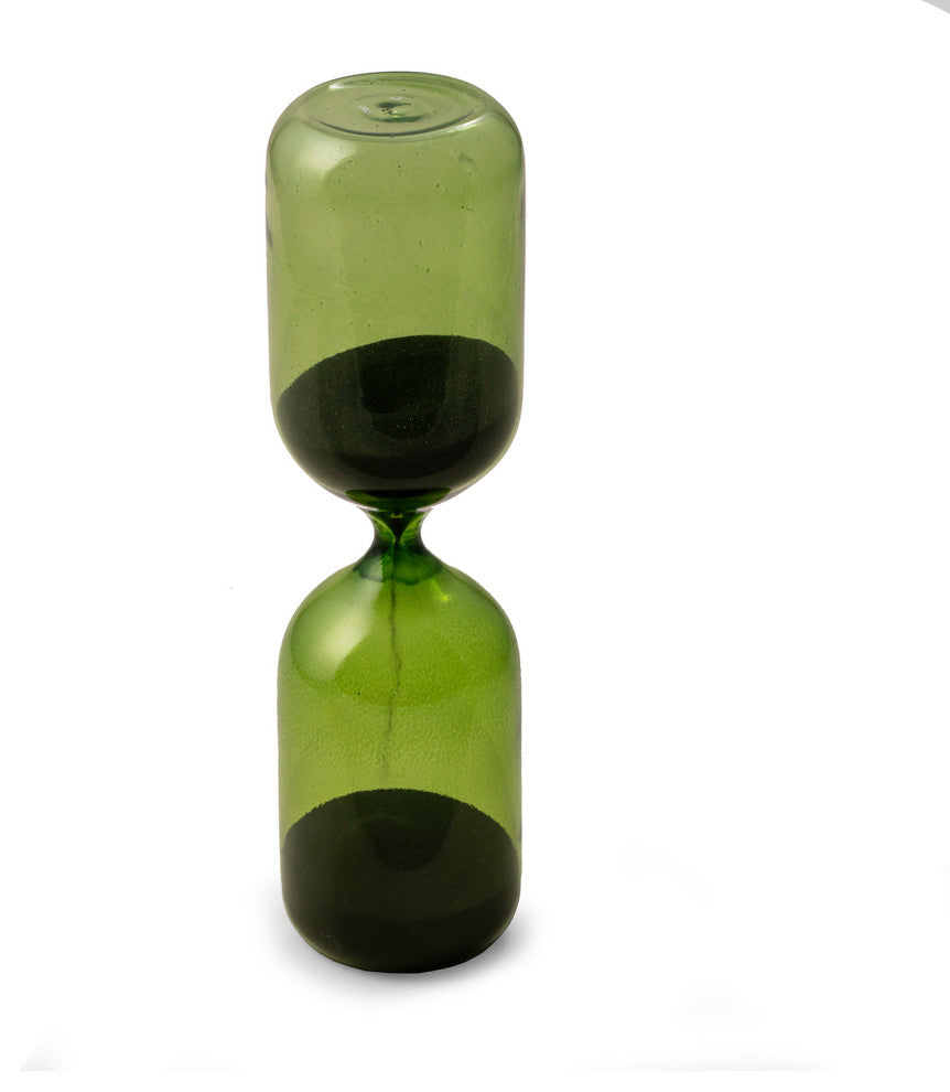 20 Minute Green Sand Timer, Black Sand