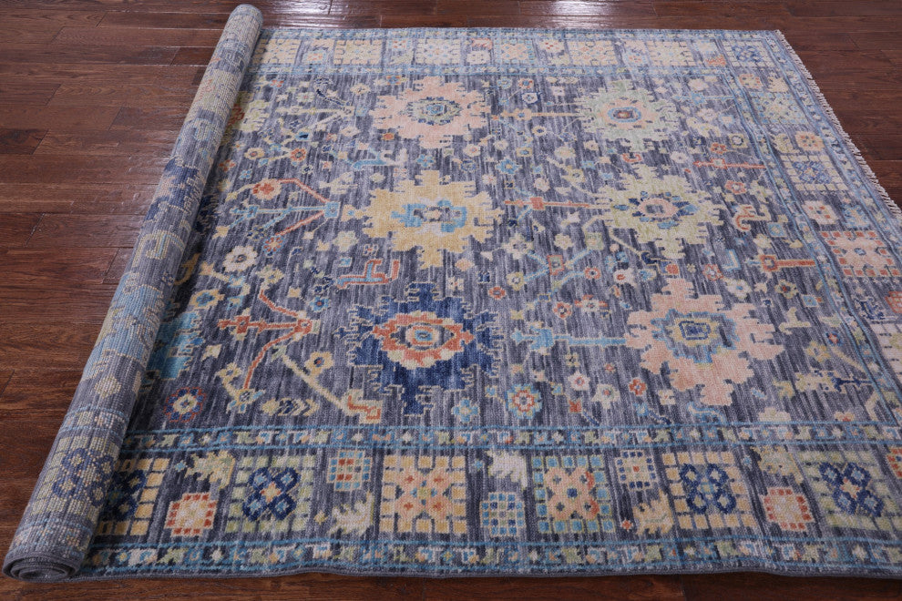 Handmade Turkish Oushak Wool Rug 6' 6" X 9' 2" - Q13354