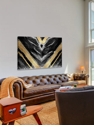 "Golden V" Canvas Print, 75x50 cm