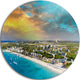 Panoramic Caribbean Island, Landscape Photo Disc Metal Wall Art, 11"