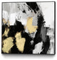 "Neutral Gold Collage I" Framed Canvas by Giant Art 30"x30"