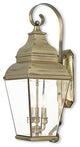 Exeter Outdoor Wall Lantern, Antique Brass