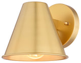 Smith 1-Light Modern Indoor/Outdoor Wall Sconce, Gold, 6.5"wx6.25"hx7.25"d