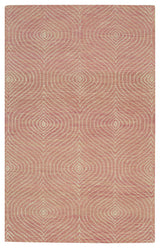 Hand-Tufted Wool Pink Contemporary Spring 2020 Rug, 5'x8'
