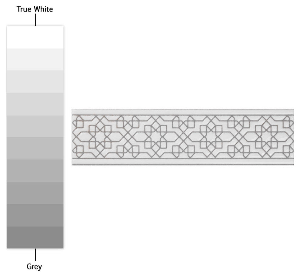 Sevillano Listello Estrella White Ceramic Wall Trim