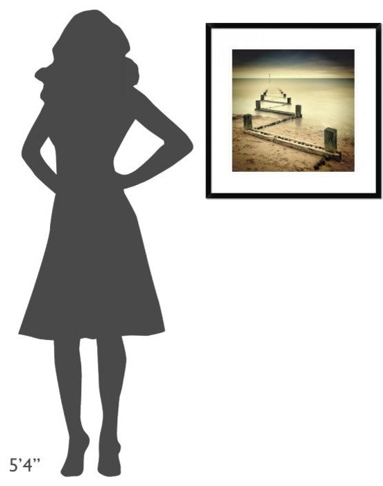 "Beach Memories" Framed Digital Print by Michael Oates, 26"x26"