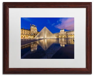 Mathieu Rivrin 'Golden Hour in the Louvre' Matted Framed Art, 16x20