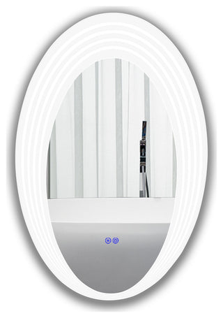 Luminosity Back Lit Oval Touchscreen Led Mirror 36" Height