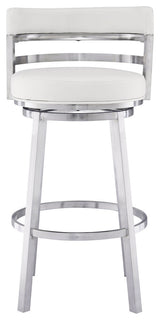Madrid Swivel Stool, White, 30"