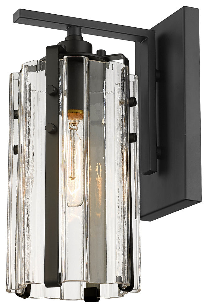Zlite 3036-1S-MB 1-Light Wall Sconce, Clear